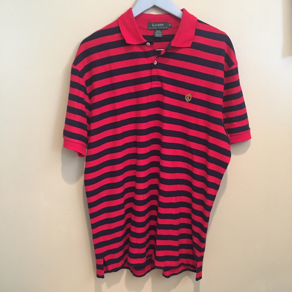 Lauren Ralph Lauren Gold Crest Polo Red & Navy